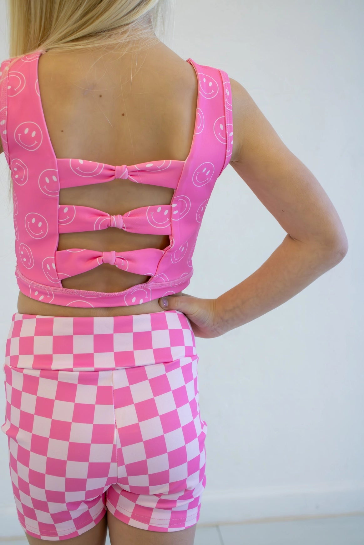 Pretty in Motion- Bubblegum Check 2 Piece Set