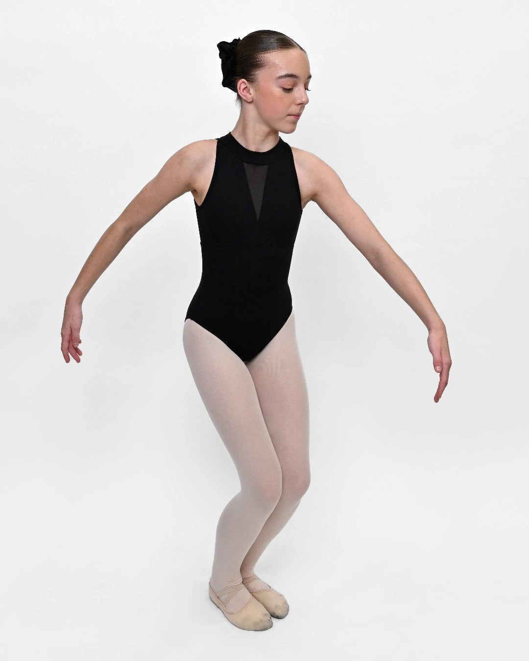 Gracie Mesh Panel Dance Leotard